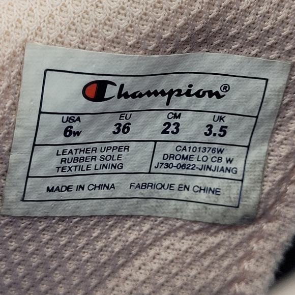 Champion Women's Drome Lo CB W Sneakers White/Navy/Candid/Mauve Size 6W, Used - Picture 12 of 12